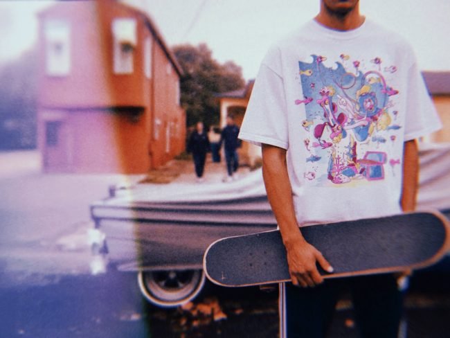 Underwater skateboarder!